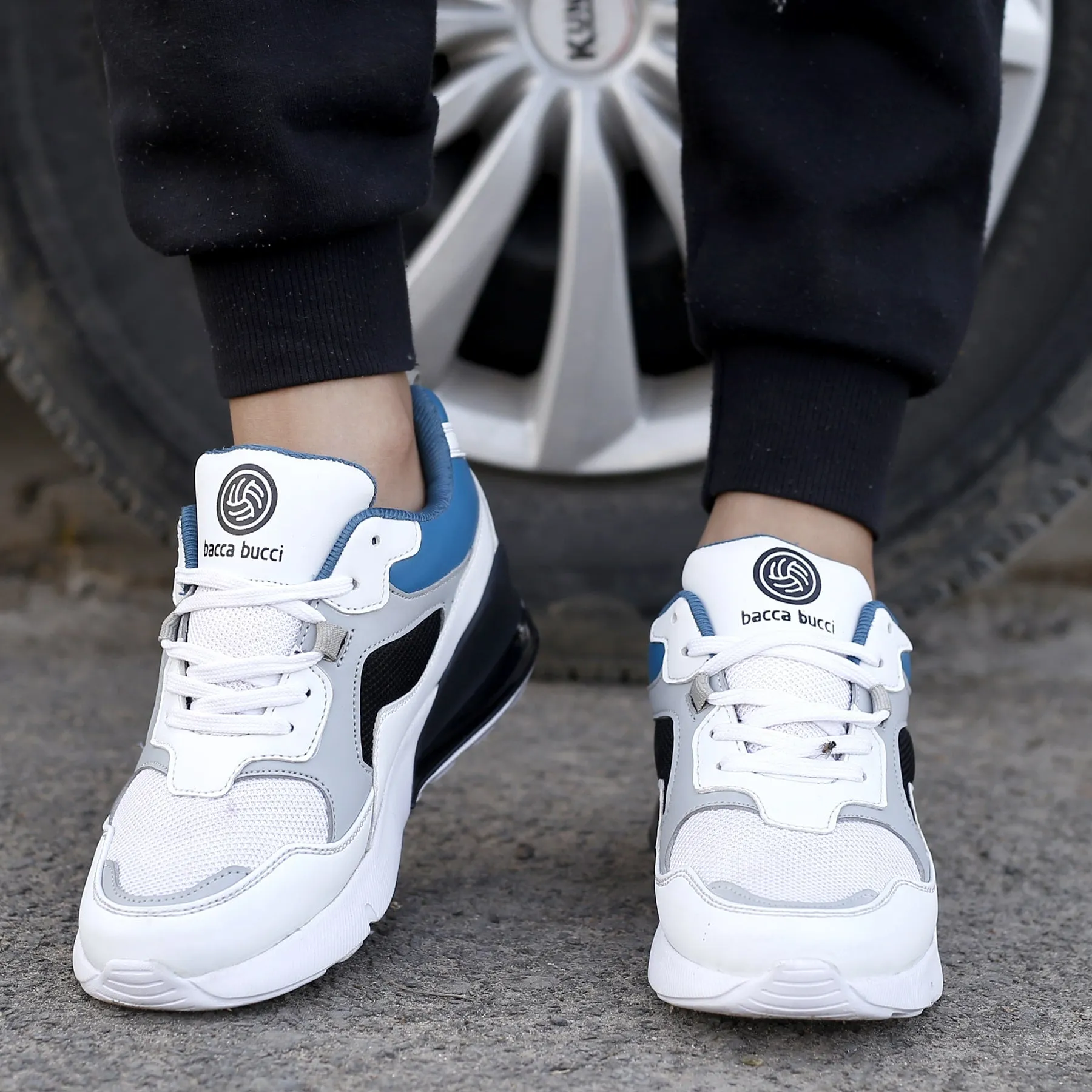 Bacca Bucci Garçons ou Filles Sneakers Urbains Rétro à Motifs Bloqués (Âge : 8 à 12 Ans)
