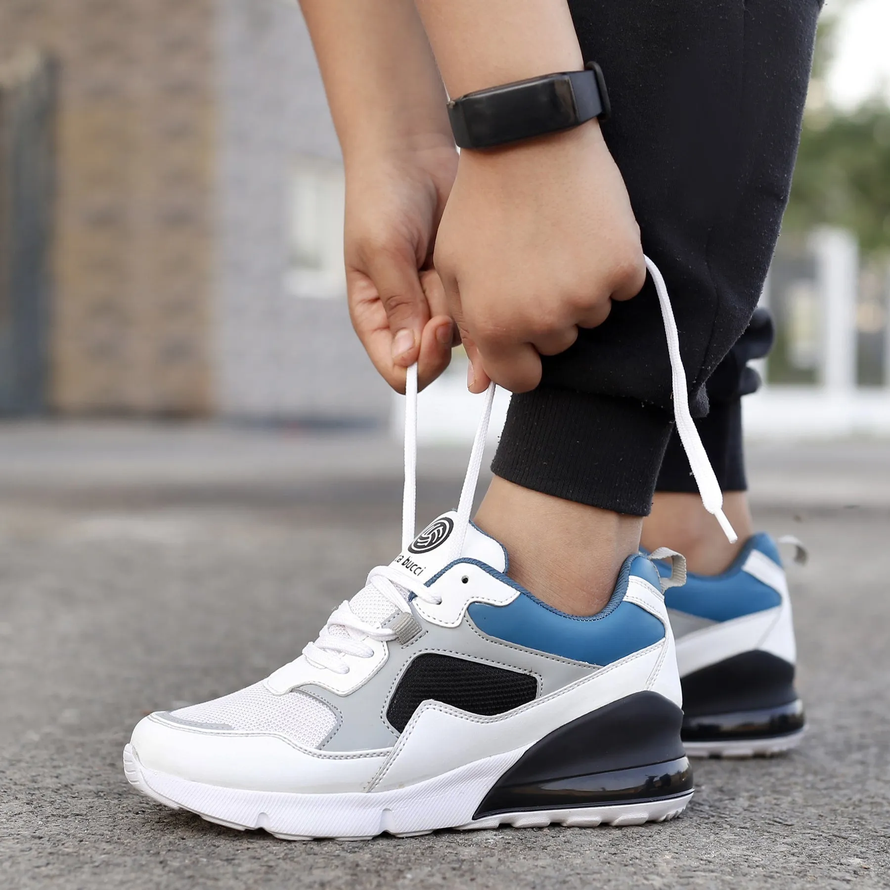 Bacca Bucci Garçons ou Filles Sneakers Urbains Rétro à Motifs Bloqués (Âge : 8 à 12 Ans)