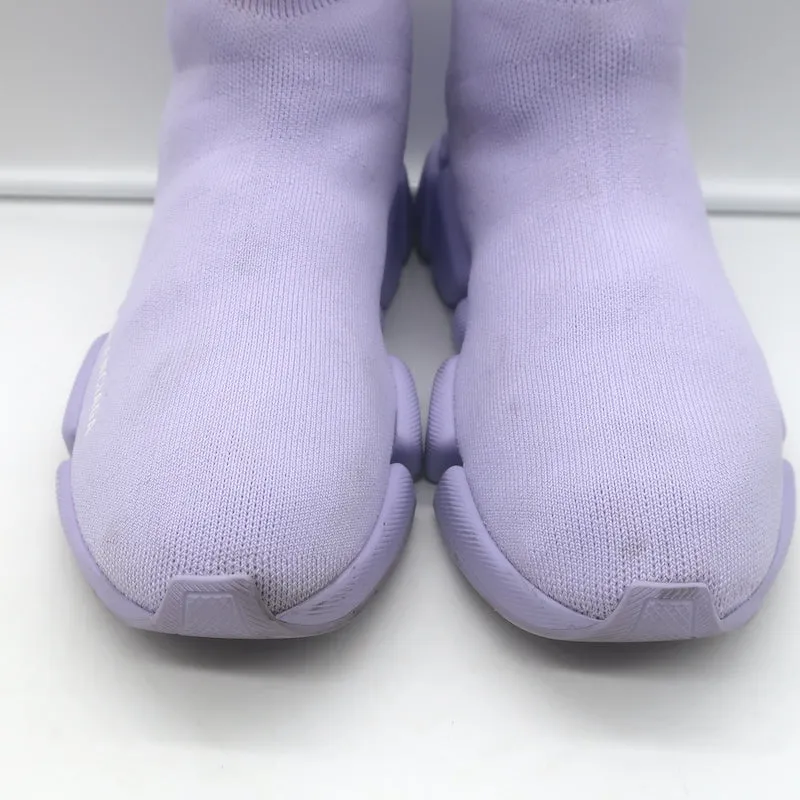 Balenciaga Speed 2.0 Chaussettes Baskets Tricot extensible Lilas Taille 9
