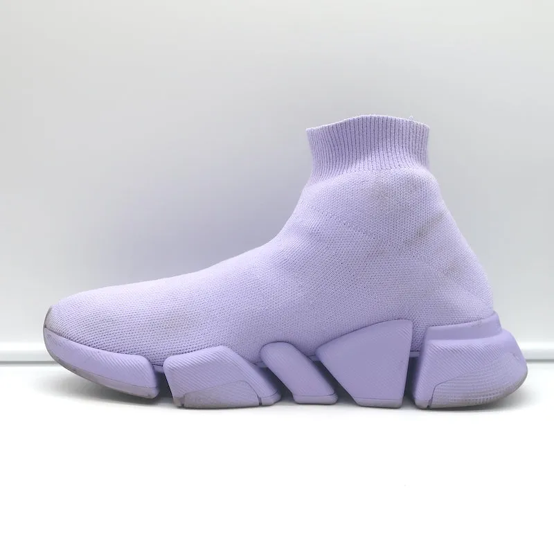 Balenciaga Speed 2.0 Chaussettes Baskets Tricot extensible Lilas Taille 9