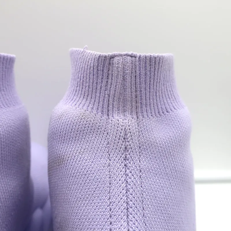 Balenciaga Speed 2.0 Chaussettes Baskets Tricot extensible Lilas Taille 9