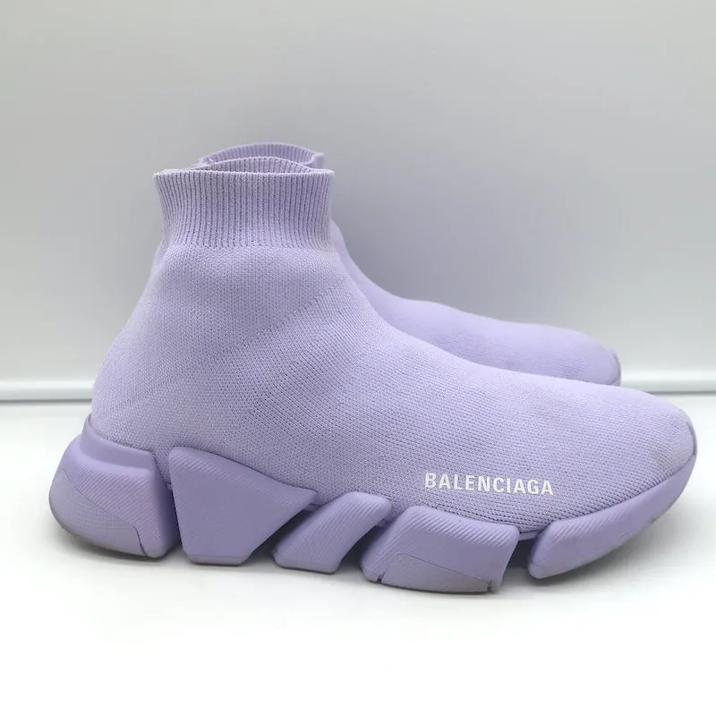 Balenciaga Speed 2.0 Chaussettes Baskets Tricot extensible Lilas Taille 9