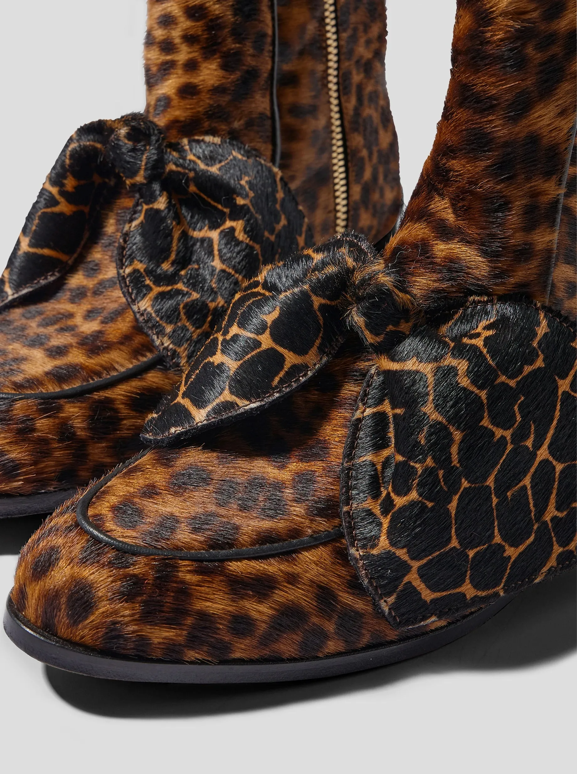 Bottes BB en cuir imprimé léopard et girafe