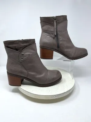 BC Footwear Taille 10 Bottes chevilles délavées taupe et marron