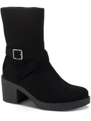 Bessiee Bottines pour Femmes en Simili Cuir à Bout Rond Chaussures Ecco
