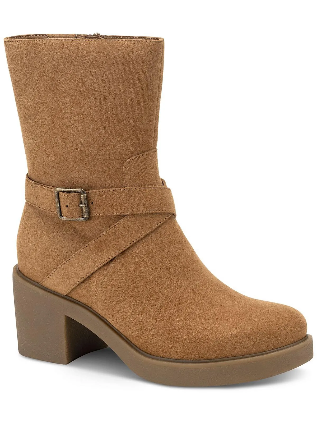 Bessiee Bottines pour Femmes en Simili Cuir à Bout Rond Chaussures Ecco