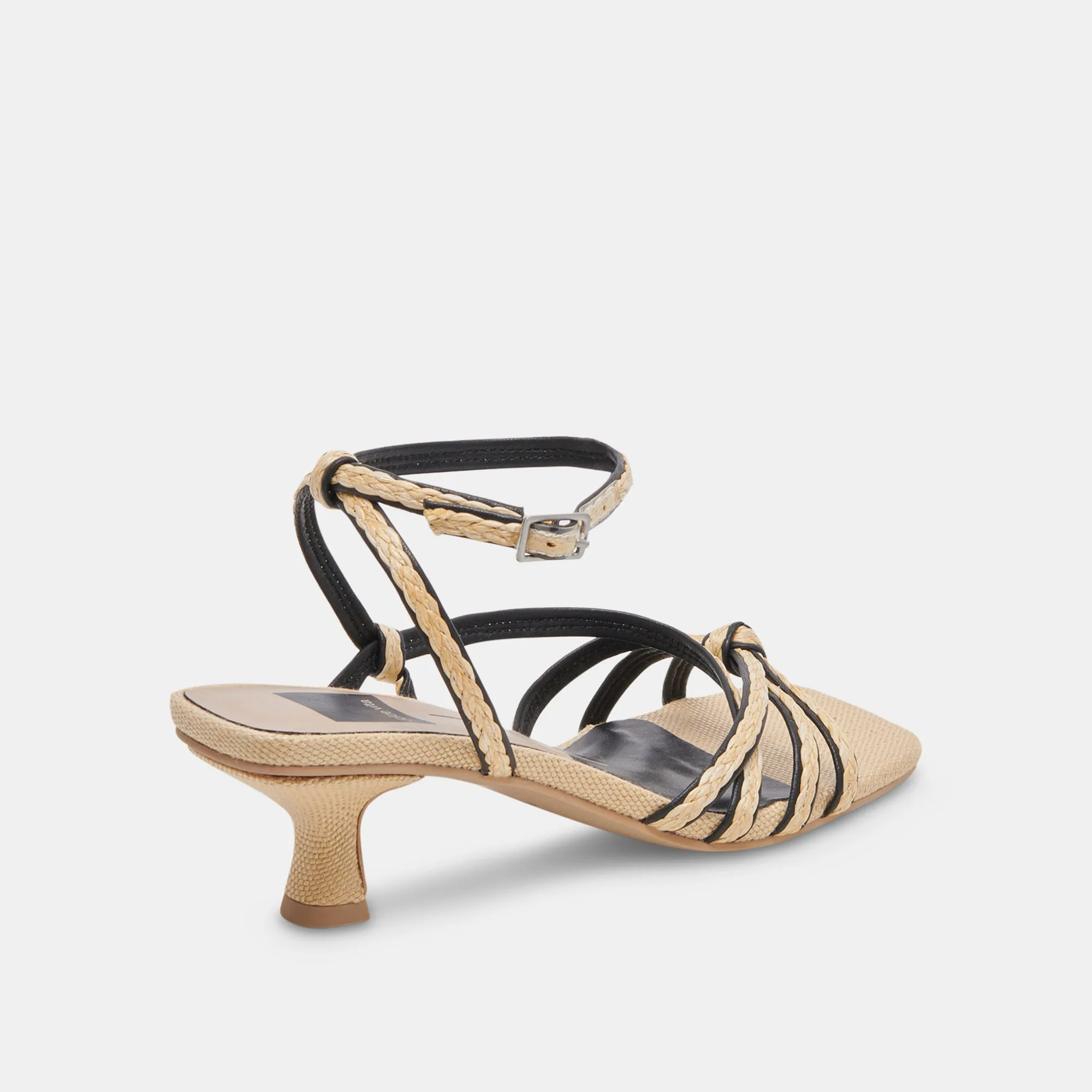 TALONS TISSÉS BEV NOIR JUTE NATUREL