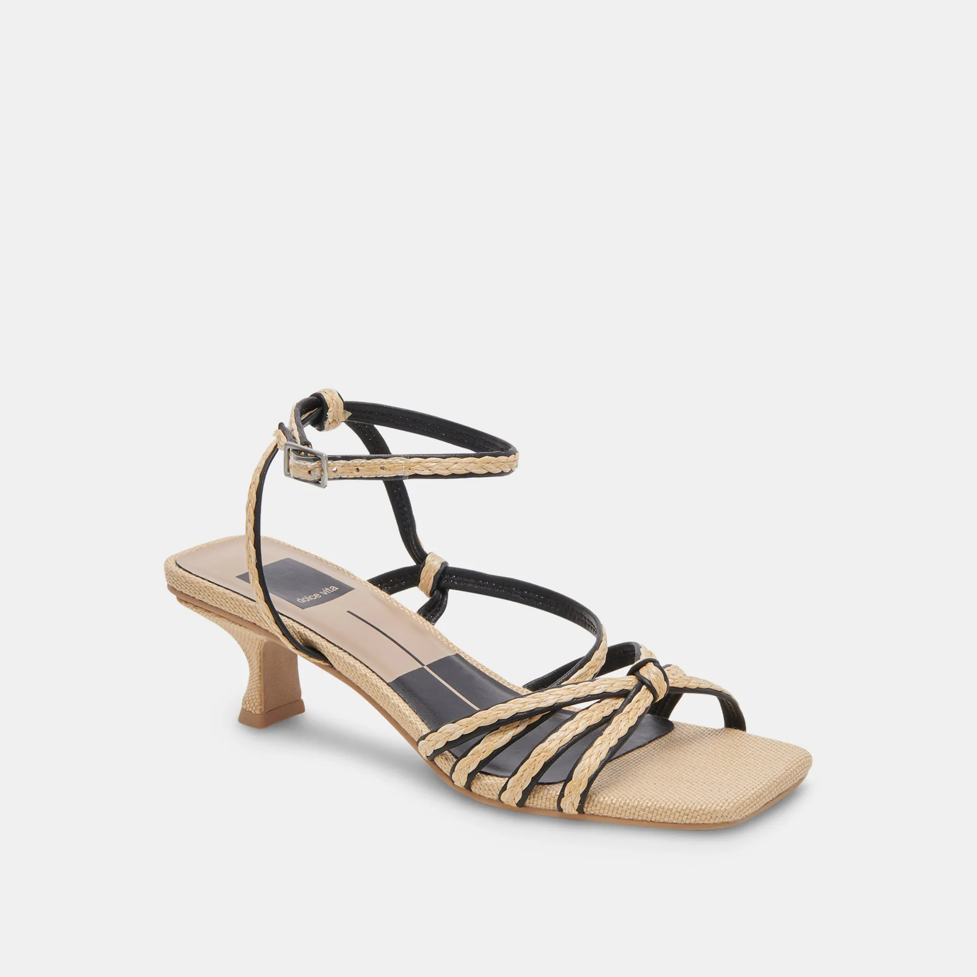 TALONS TISSÉS BEV NOIR JUTE NATUREL