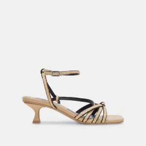 TALONS TISSÉS BEV NOIR JUTE NATUREL