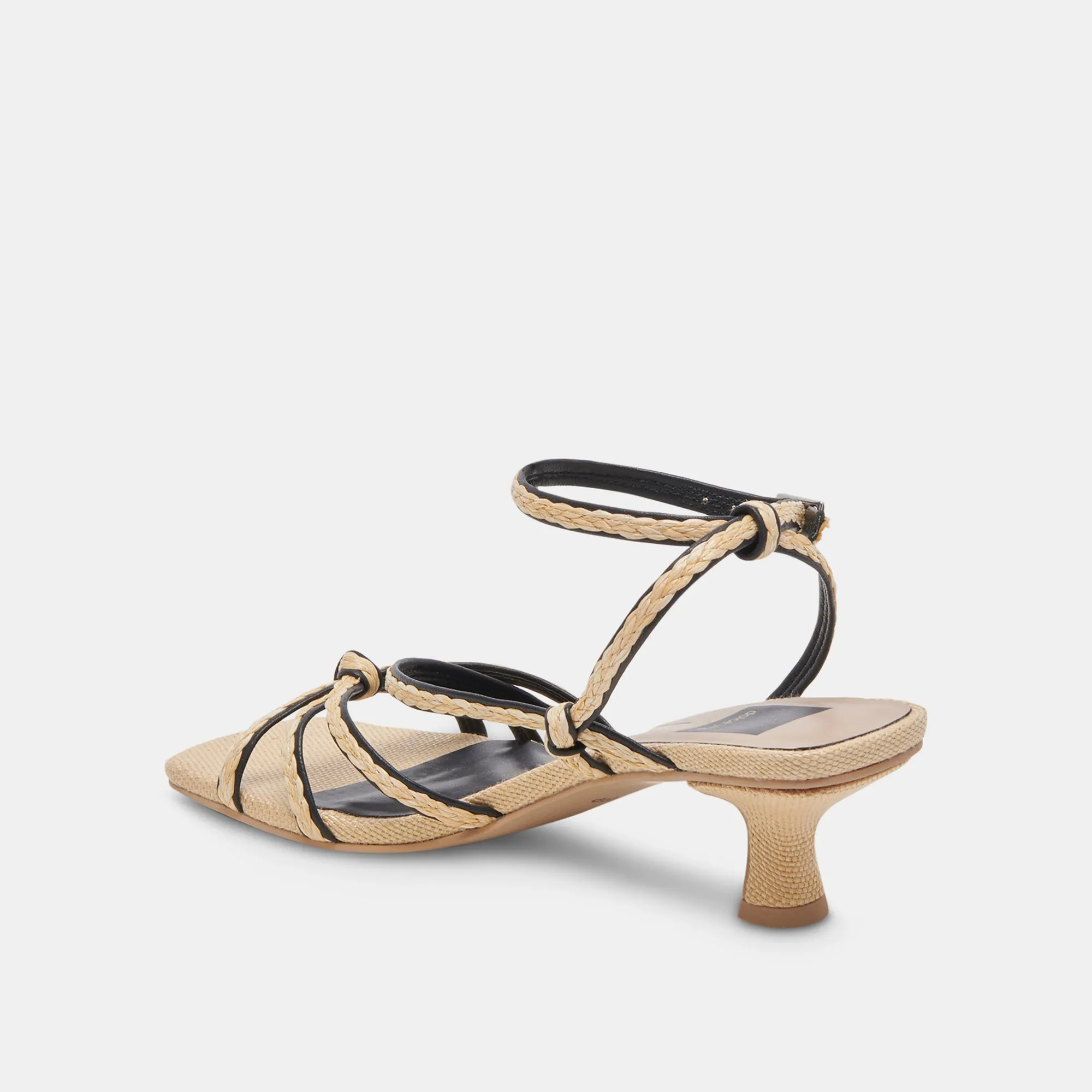 TALONS TISSÉS BEV NOIR JUTE NATUREL