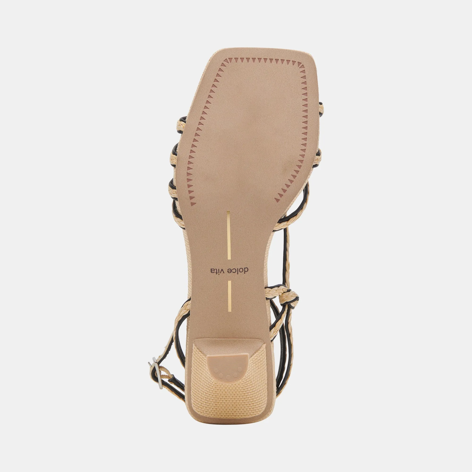 TALONS TISSÉS BEV NOIR JUTE NATUREL