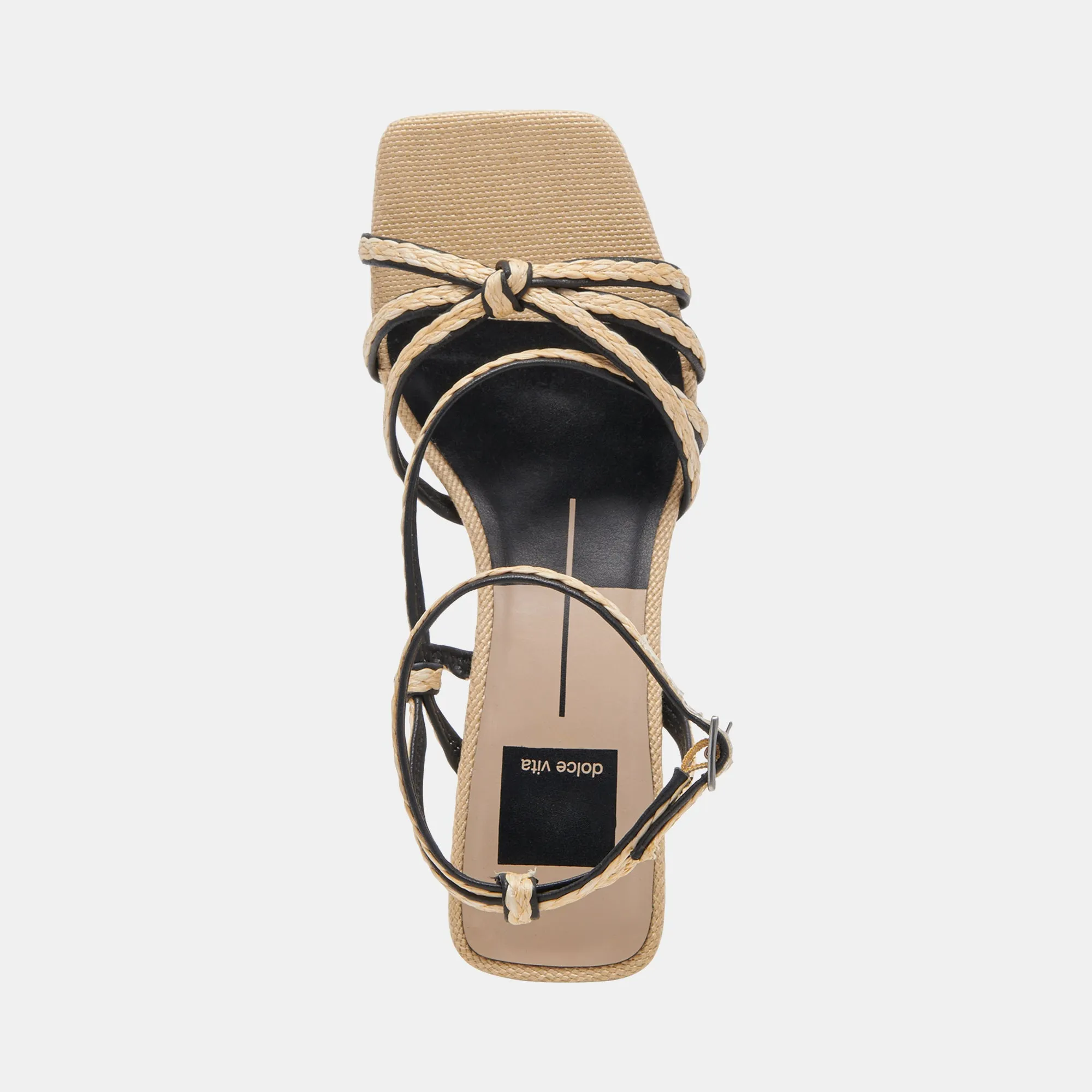 TALONS TISSÉS BEV NOIR JUTE NATUREL