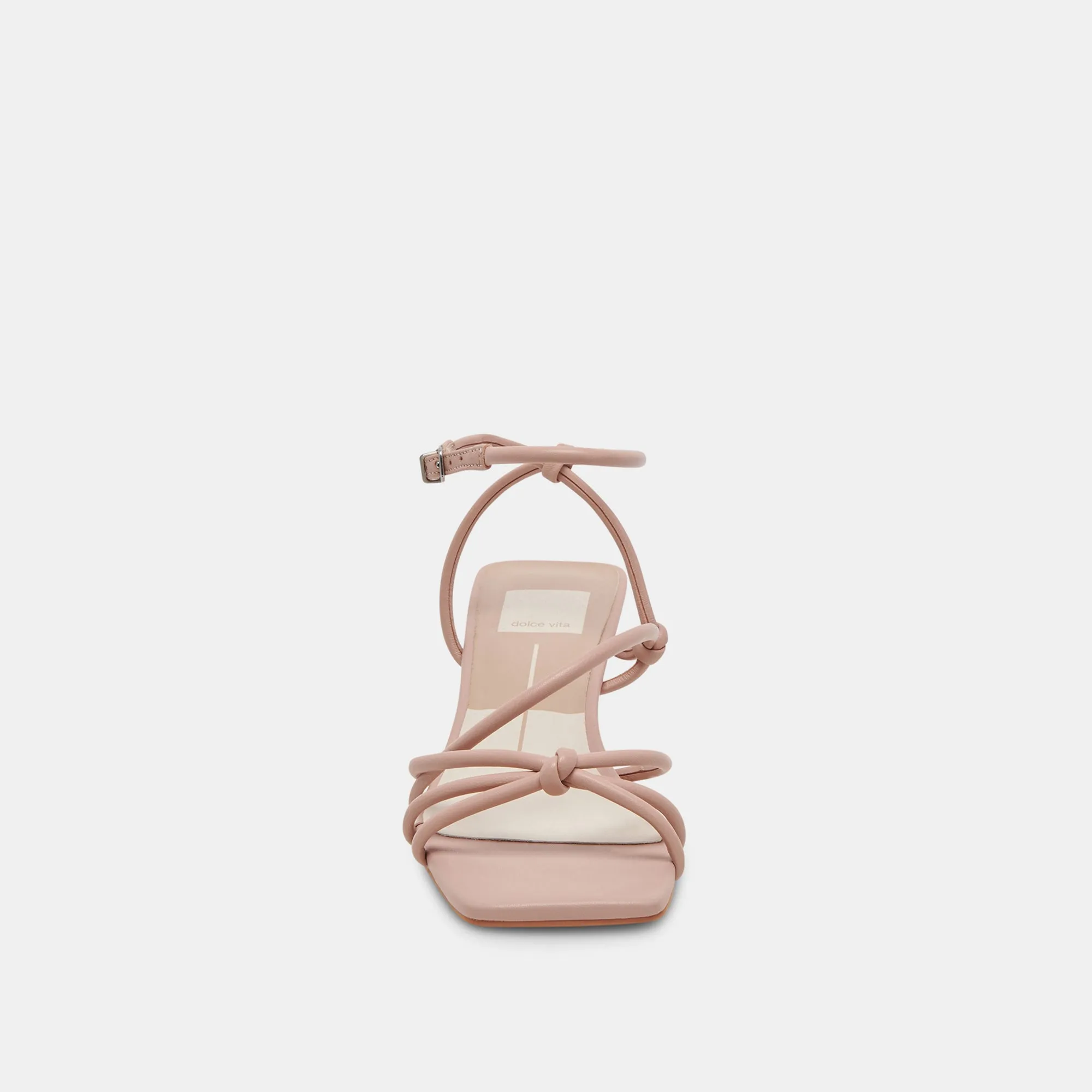 TALONS LARGES BEV EN CUIR ROSE