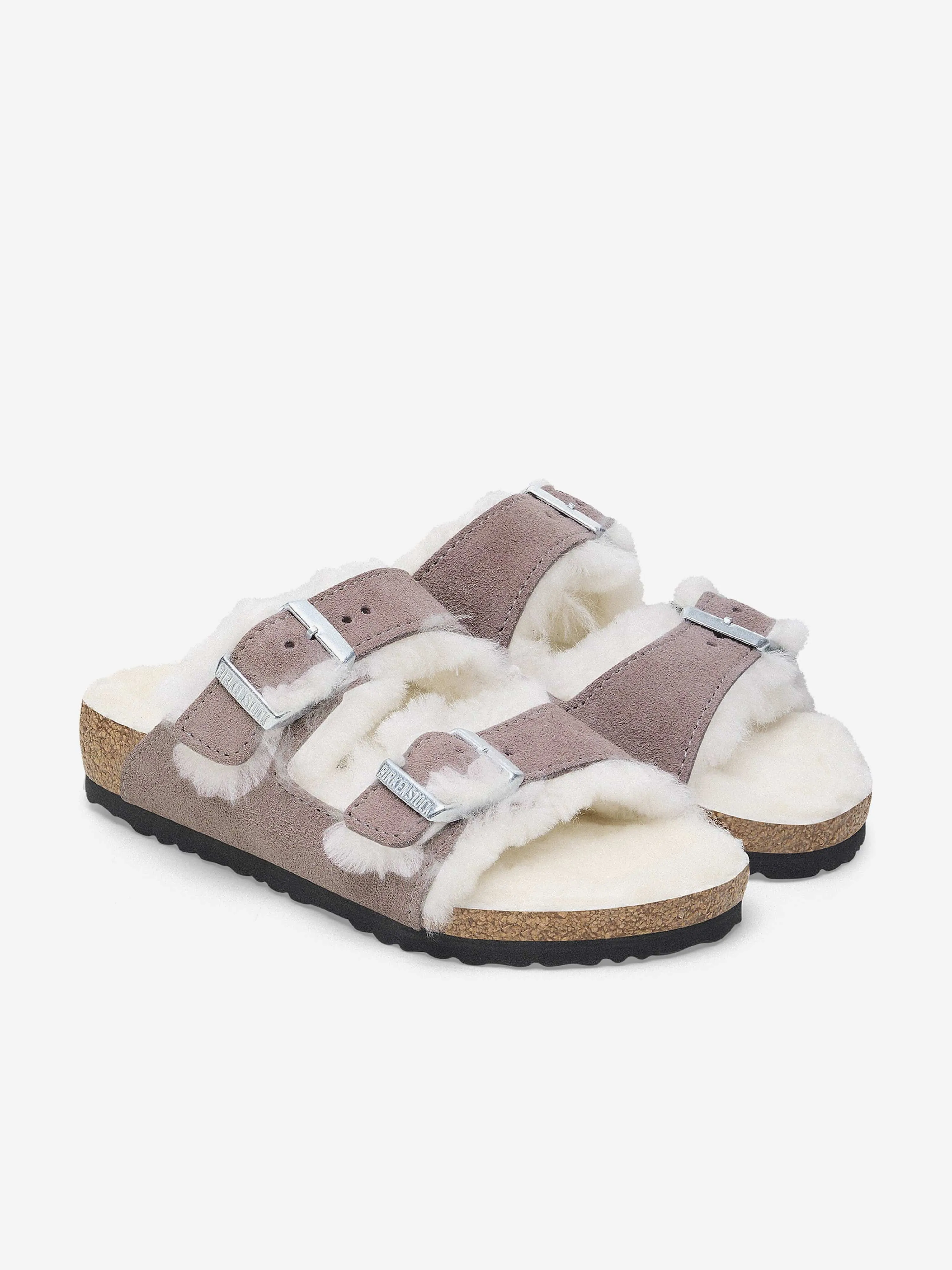 BIRKENSTOCK Sandales Arizona en fourrure pour filles en violet