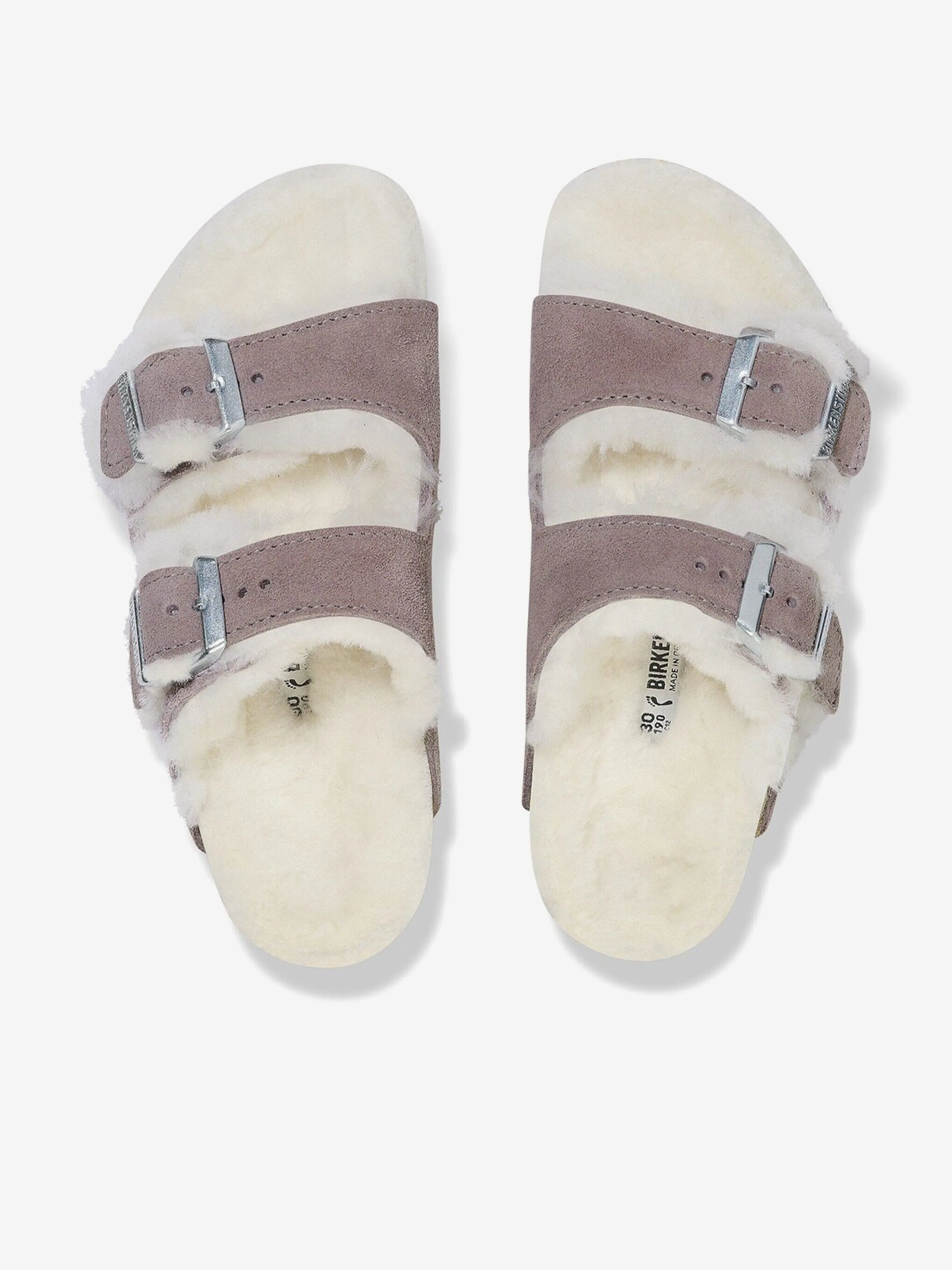 BIRKENSTOCK Sandales Arizona en fourrure pour filles en violet