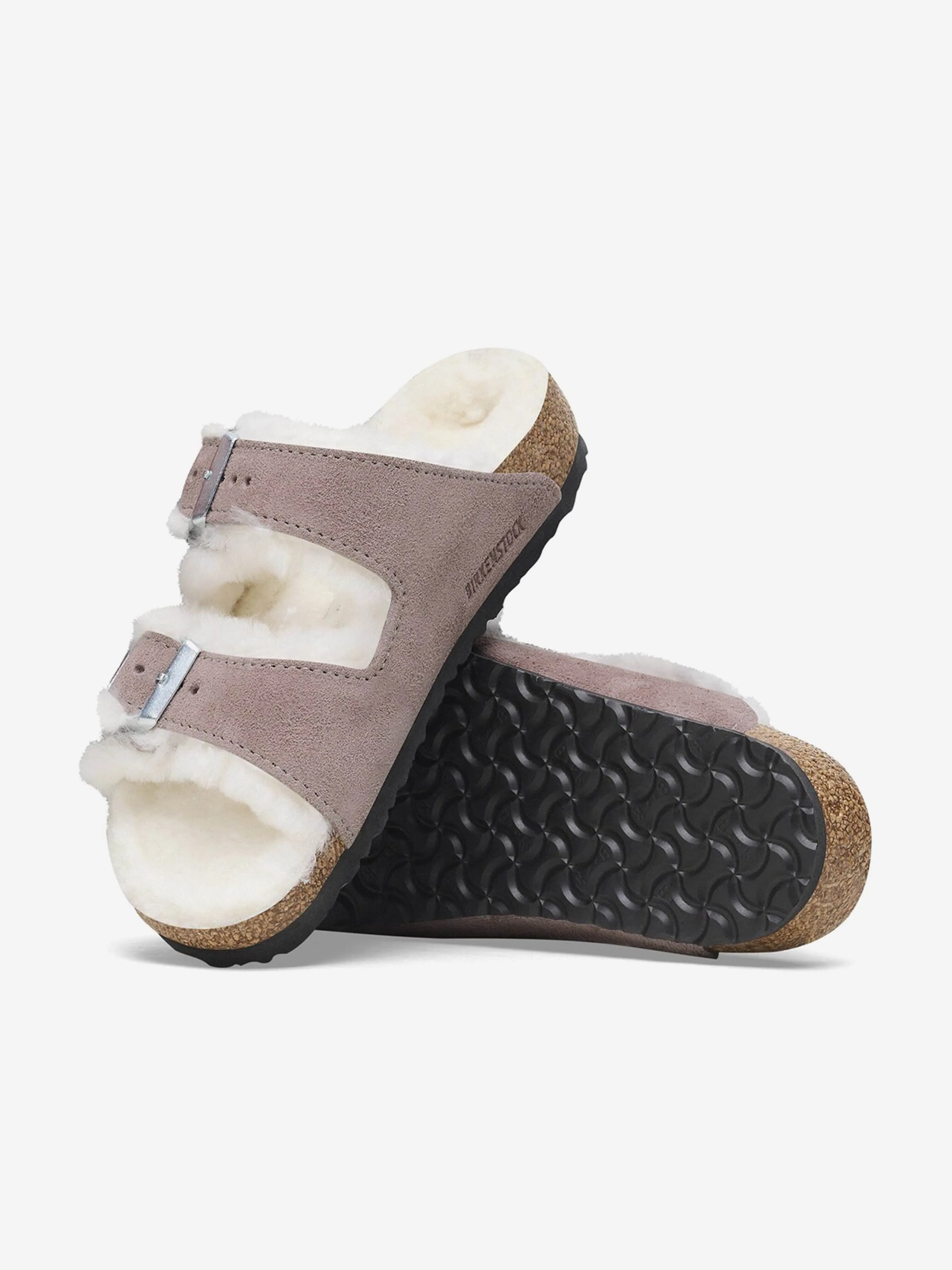 BIRKENSTOCK Sandales Arizona en fourrure pour filles en violet