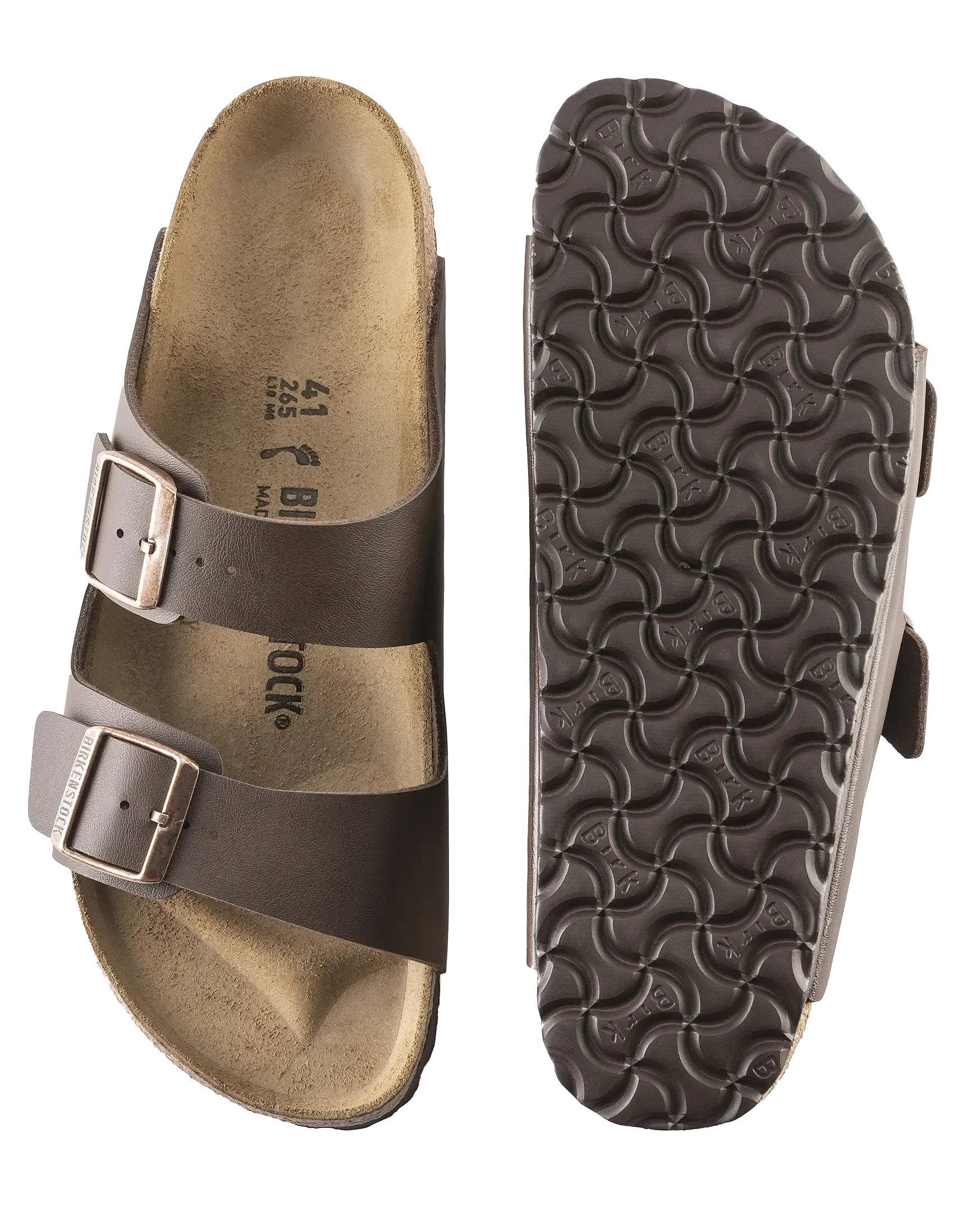Sandales Birkenstock Arizona en cuir naturel marron foncé