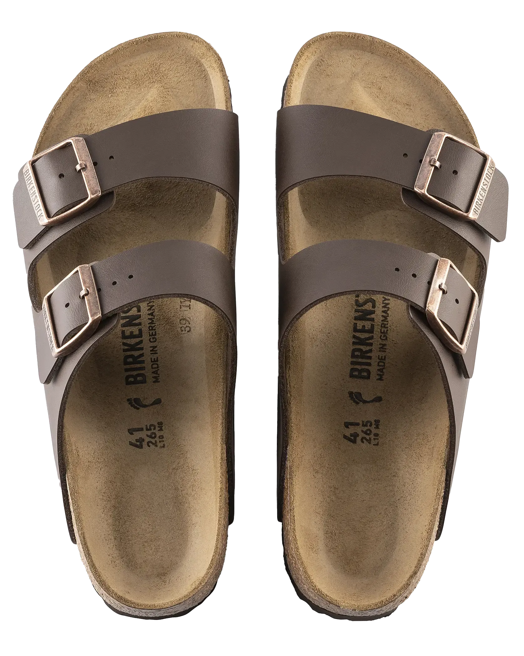 Sandales Birkenstock Arizona en cuir naturel marron foncé