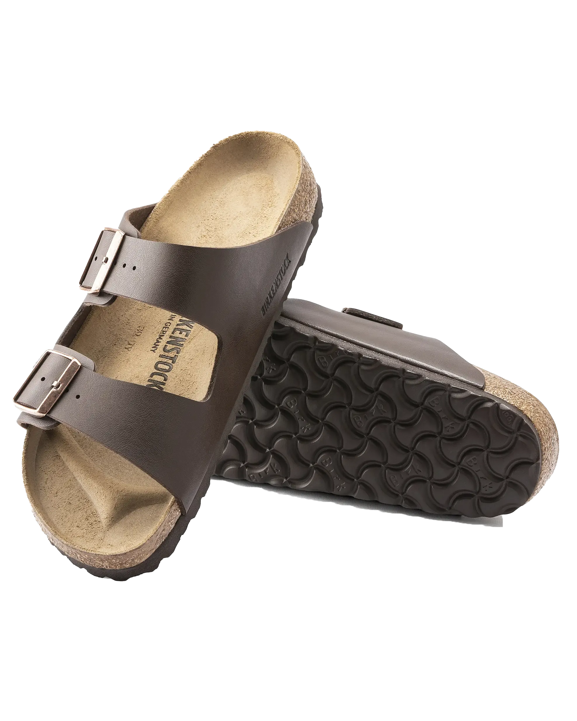 Sandales Birkenstock Arizona en cuir naturel marron foncé