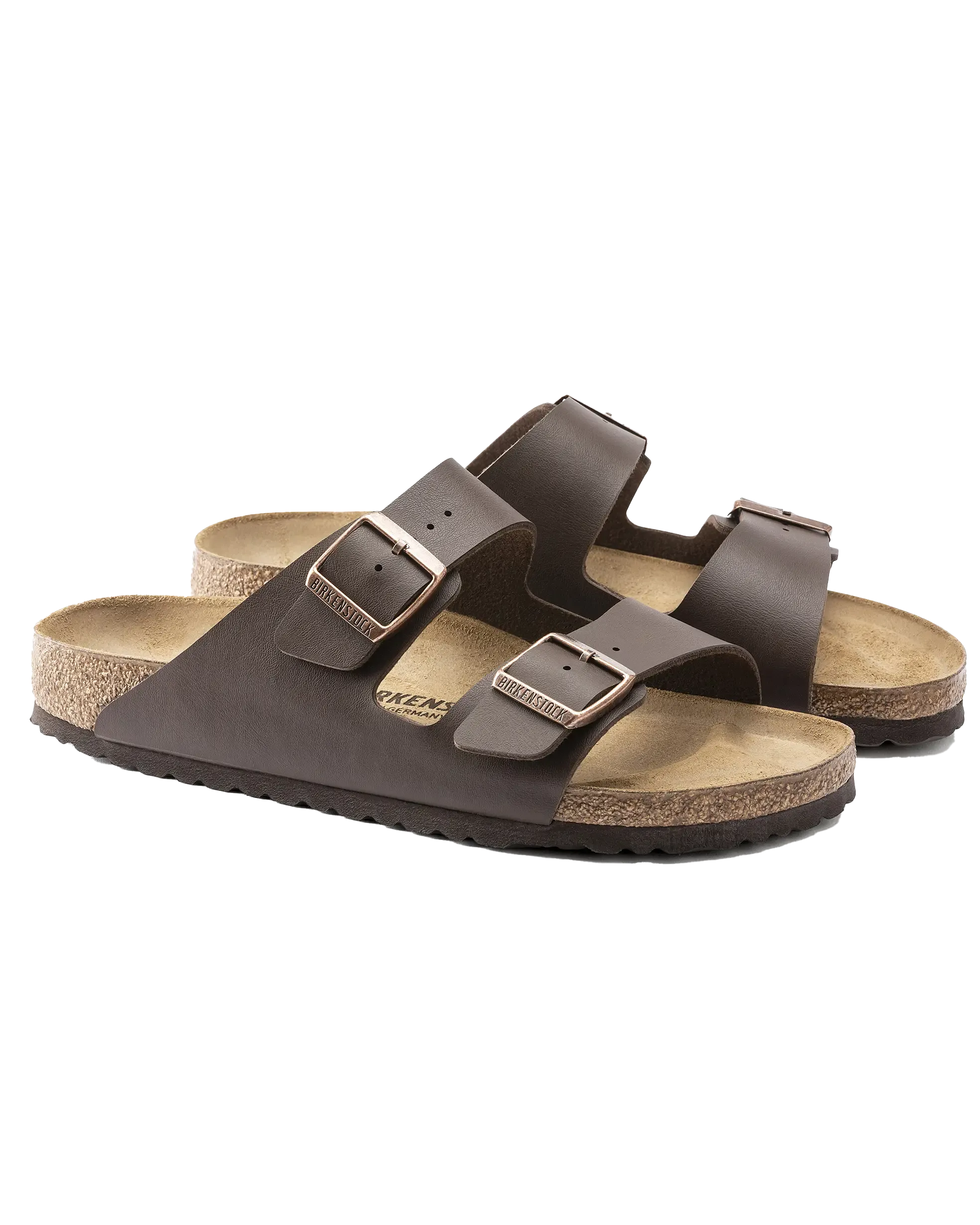 Sandales Birkenstock Arizona en cuir naturel marron foncé
