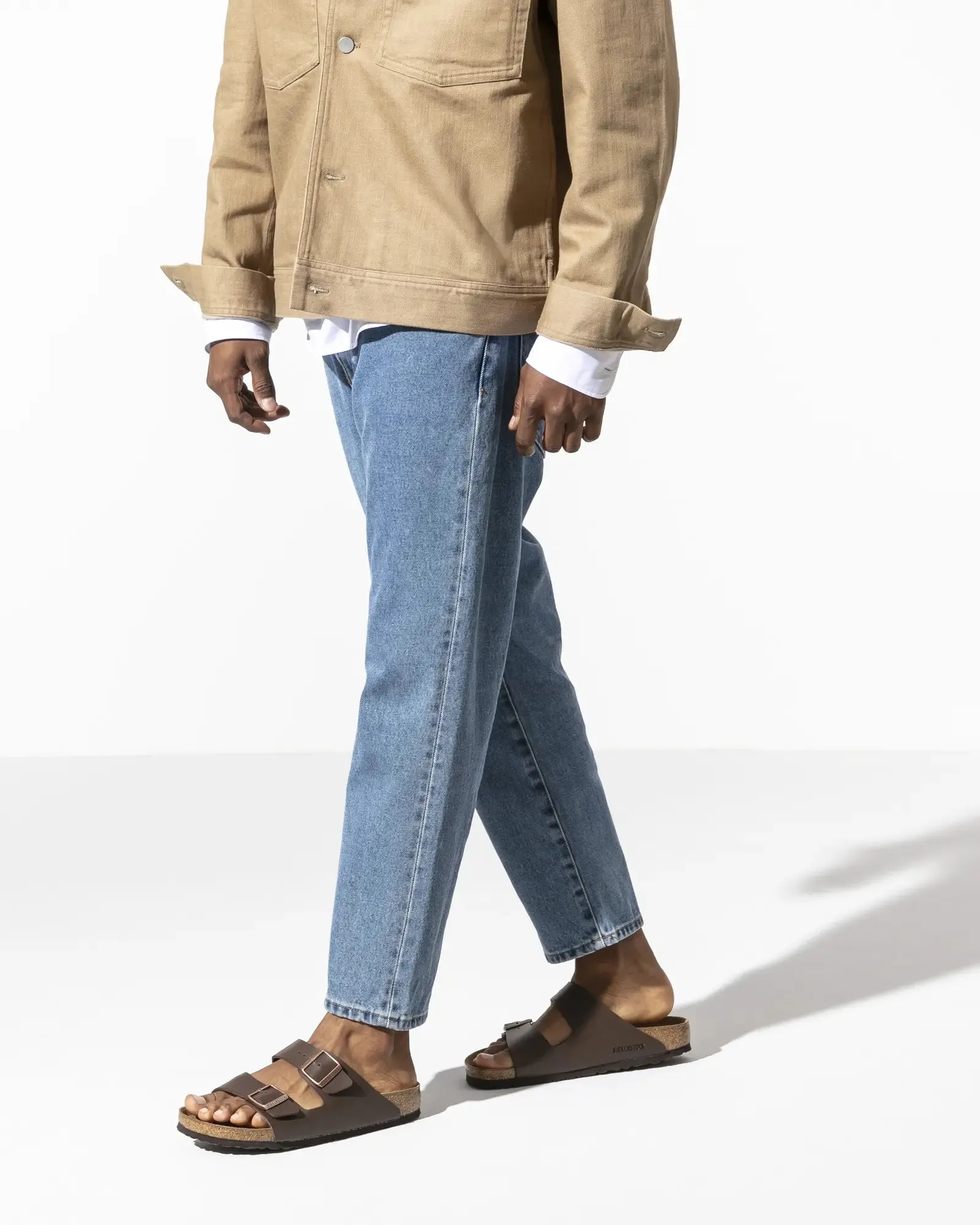Sandales Birkenstock Arizona en cuir naturel marron foncé