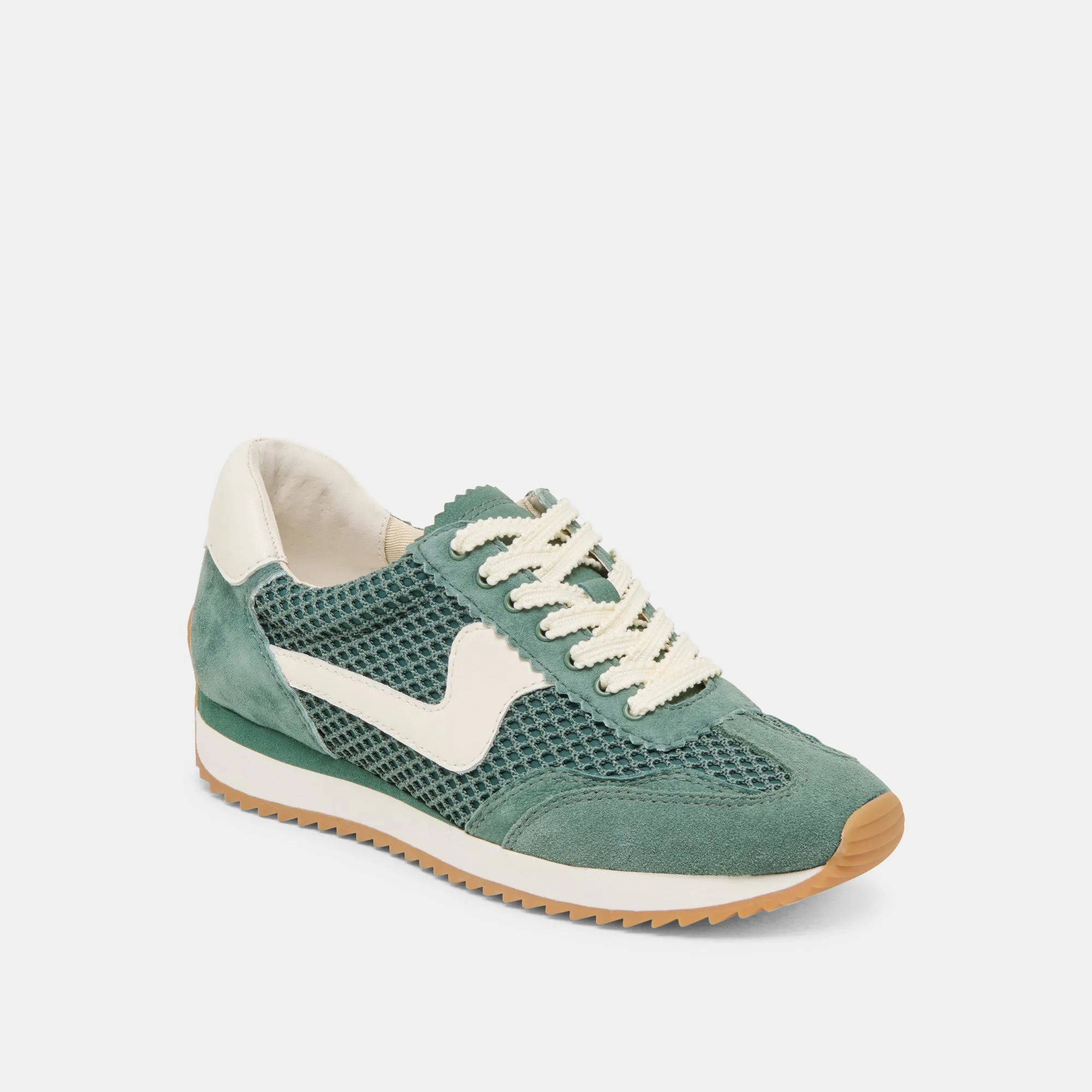 B.NTCD MESH SNEAKERS DK GREEN TISSU MAILLÉ