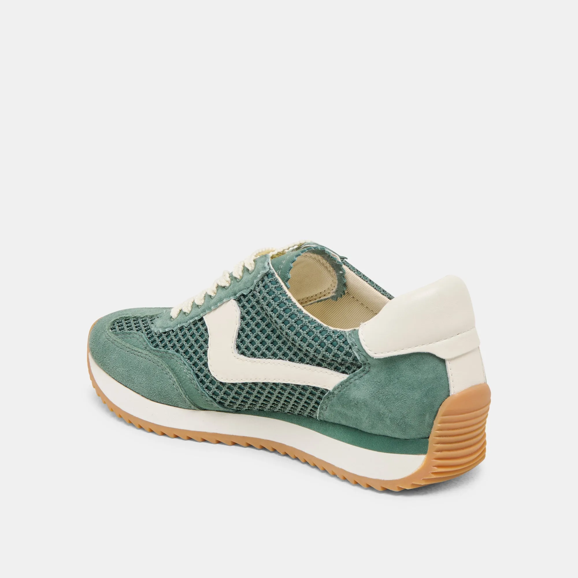 B.NTCD MESH SNEAKERS DK GREEN TISSU MAILLÉ