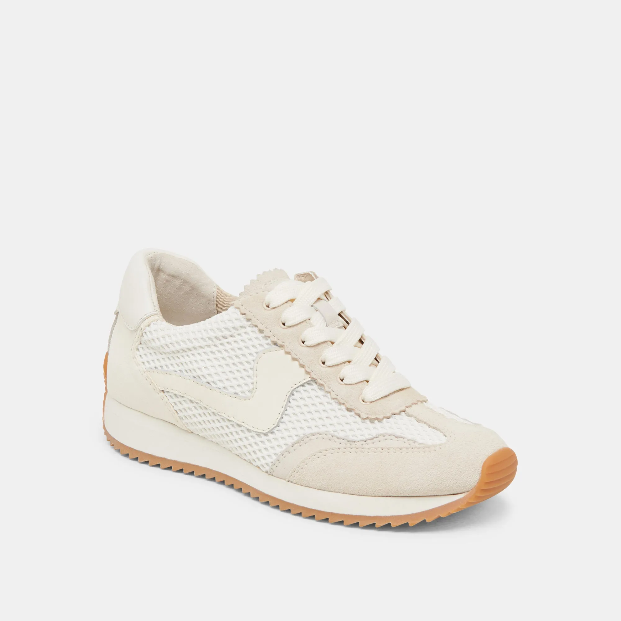 B.NTCD MESH SNEAKERS BLANC TISSU MESH TRESSÉ