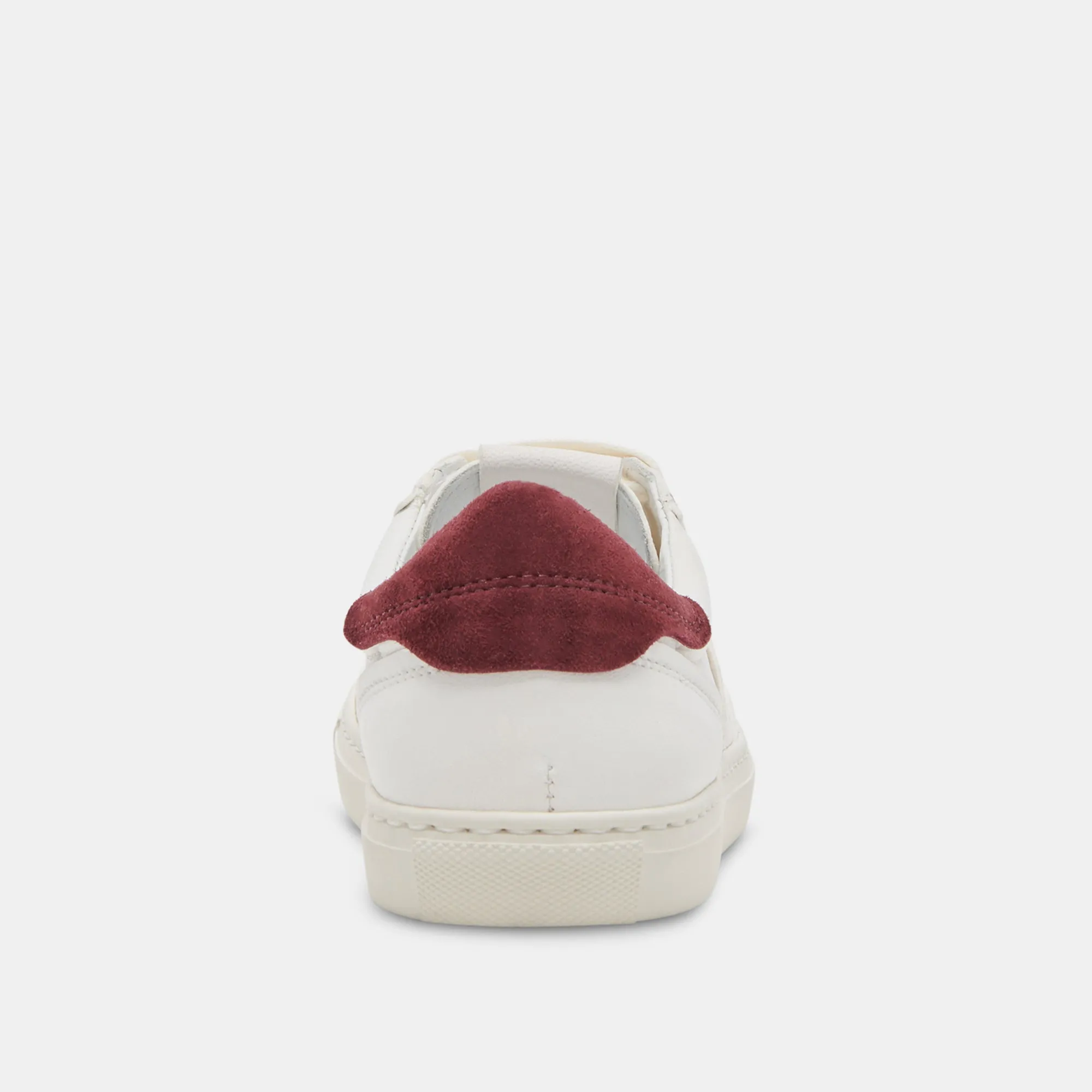 BODEN SNEAKERS BLANC MAROON CUIR