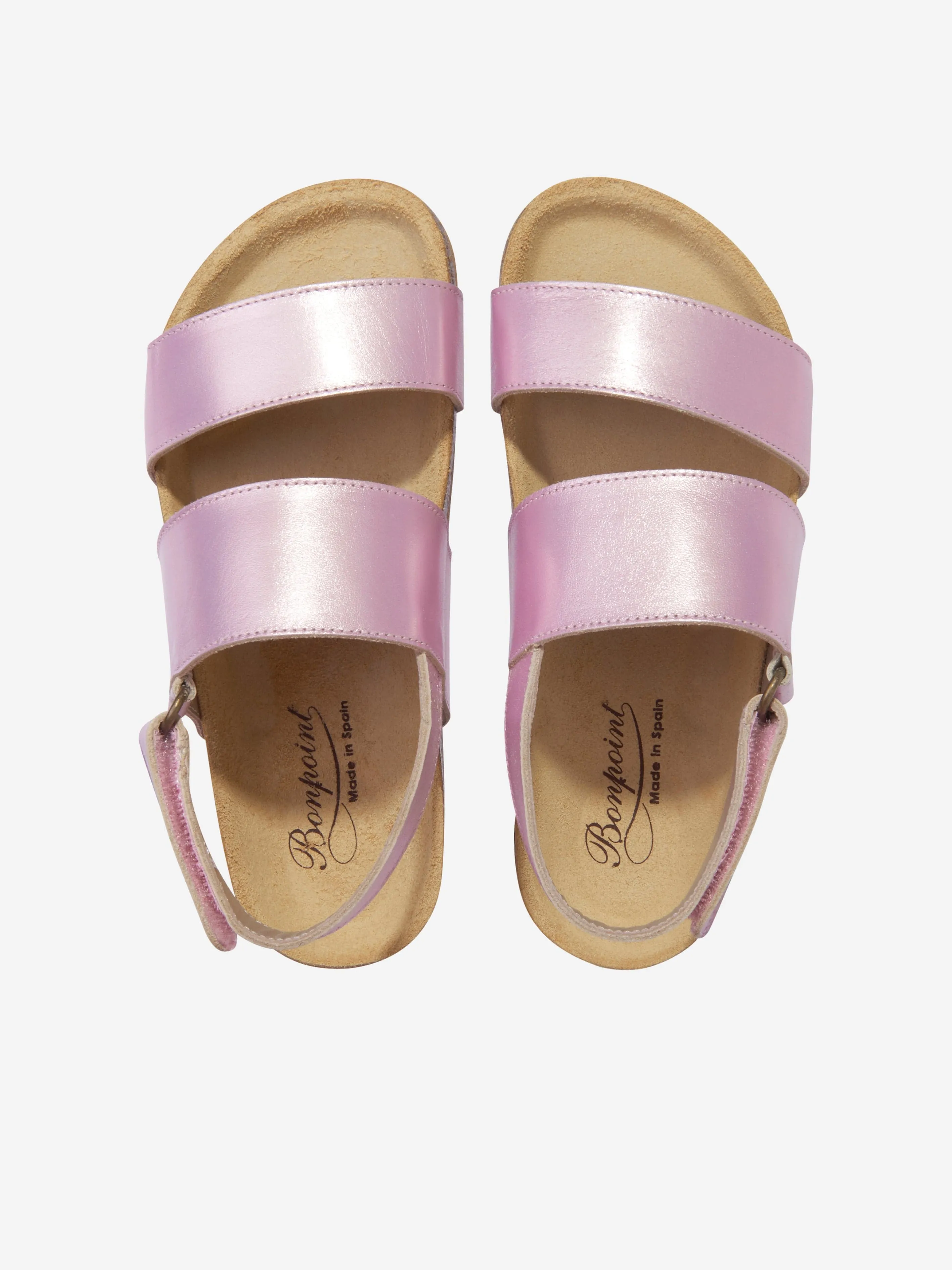 Sandales en cuir Agostino pour filles Bonpoint en rose
