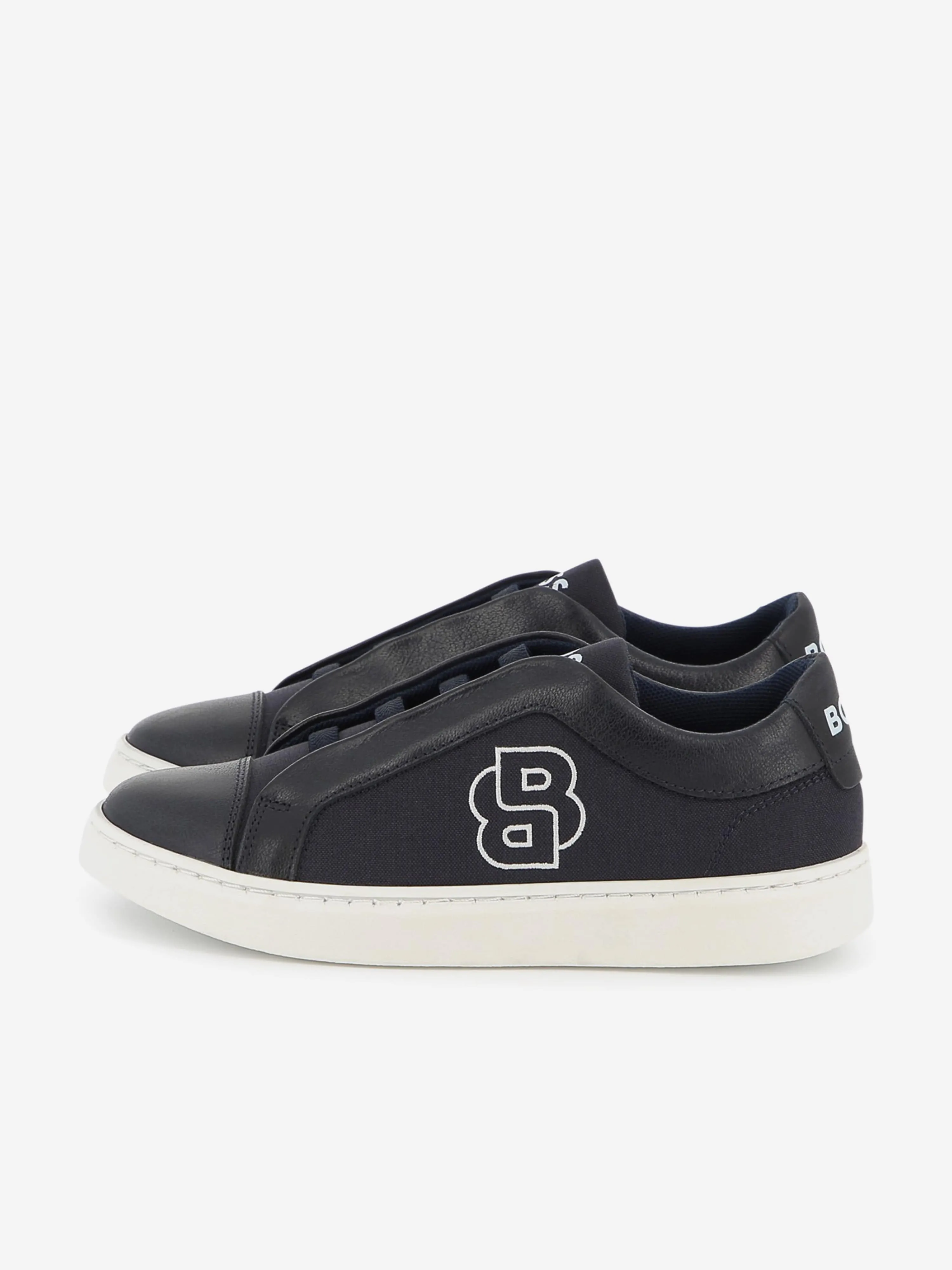 Baskets BOSS Boys à logo Double B en marine
