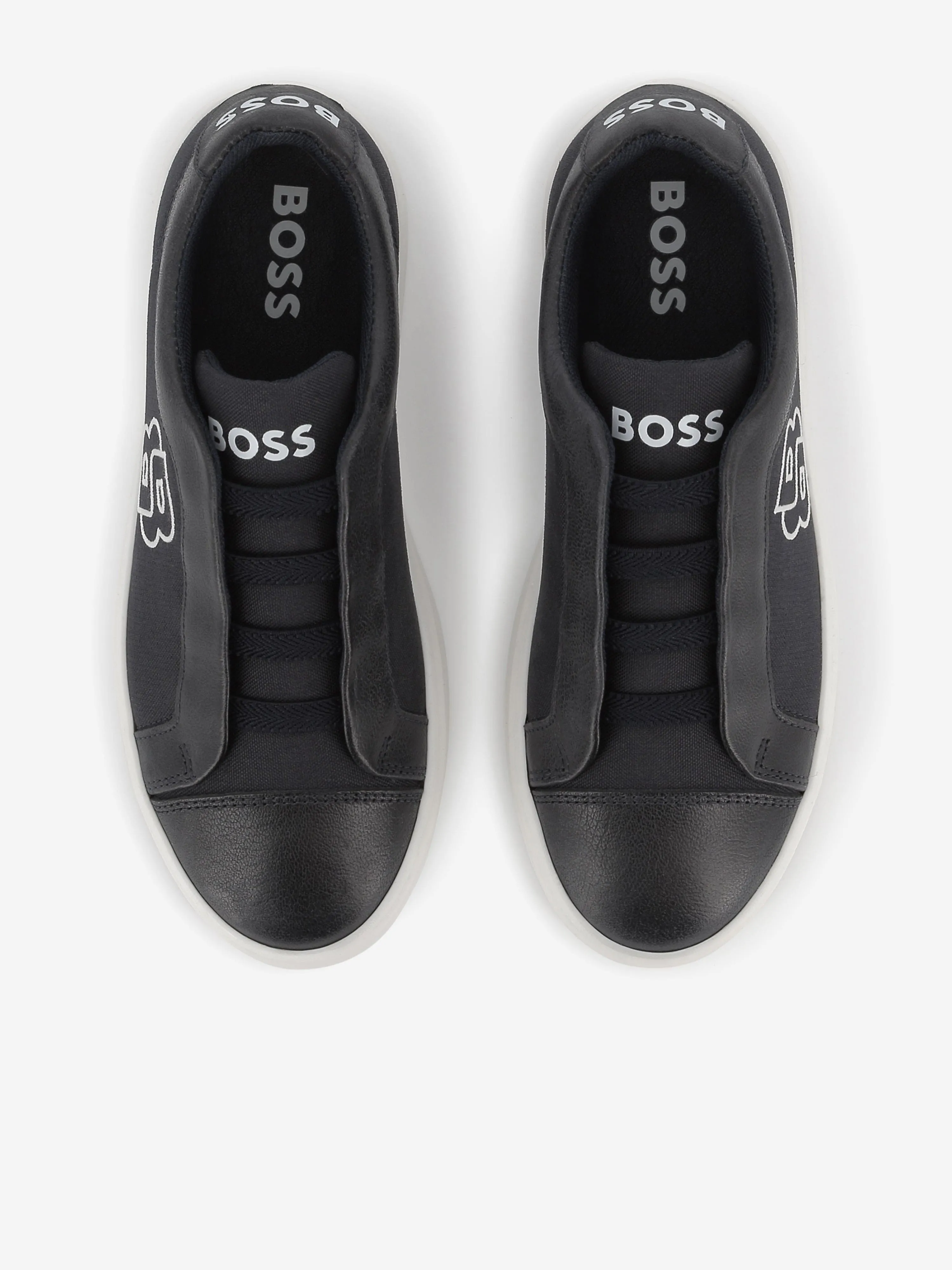 Baskets BOSS Boys à logo Double B en marine
