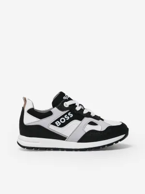 Baskets à lacets BOSS Boys avec logo en noir