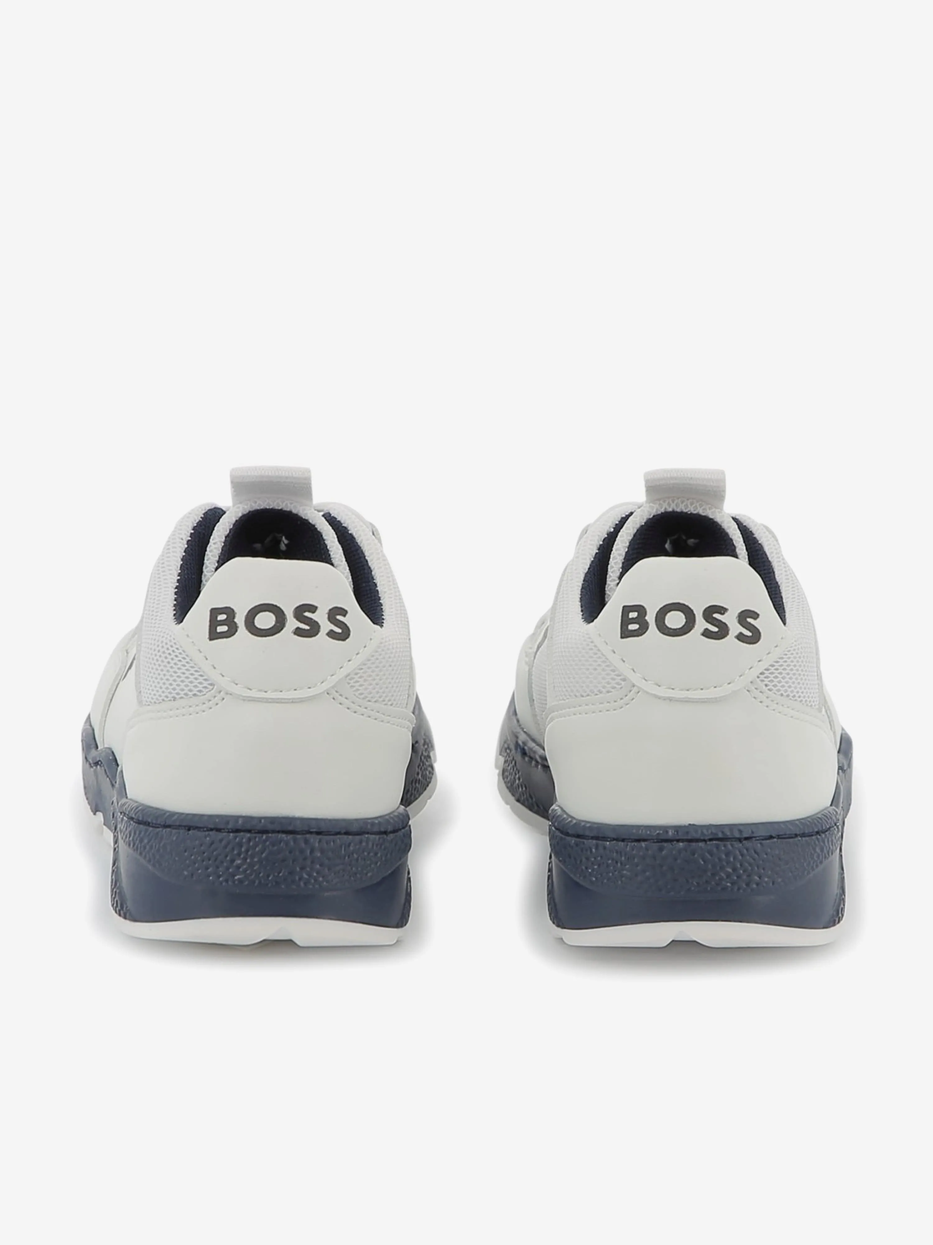 Baskets BOSS Boys à lacets avec logo en blanc