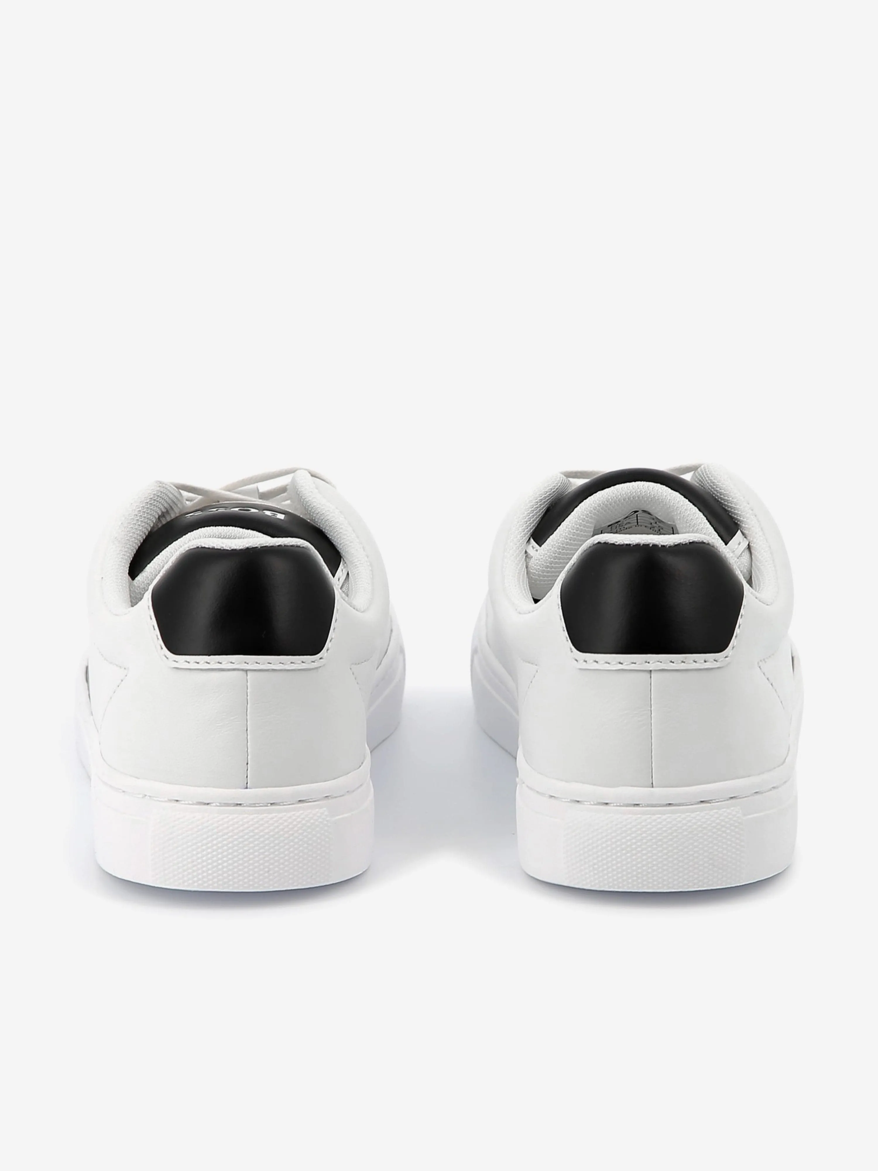 Baskets en cuir BOSS Boys avec logo en blanc