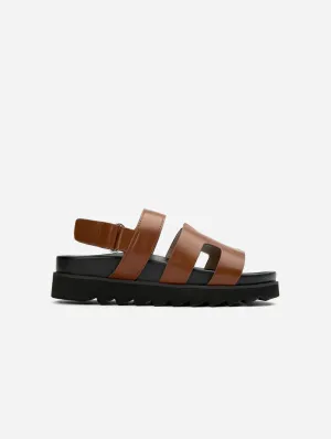 Sandales à bride cheville en simili-cuir vegan pour femmes Brésil | Beige