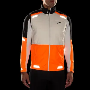 Veste isolée visible Brooks Run - Écru/Fluoro Flash/Noir - HOMME (211518) Brooks