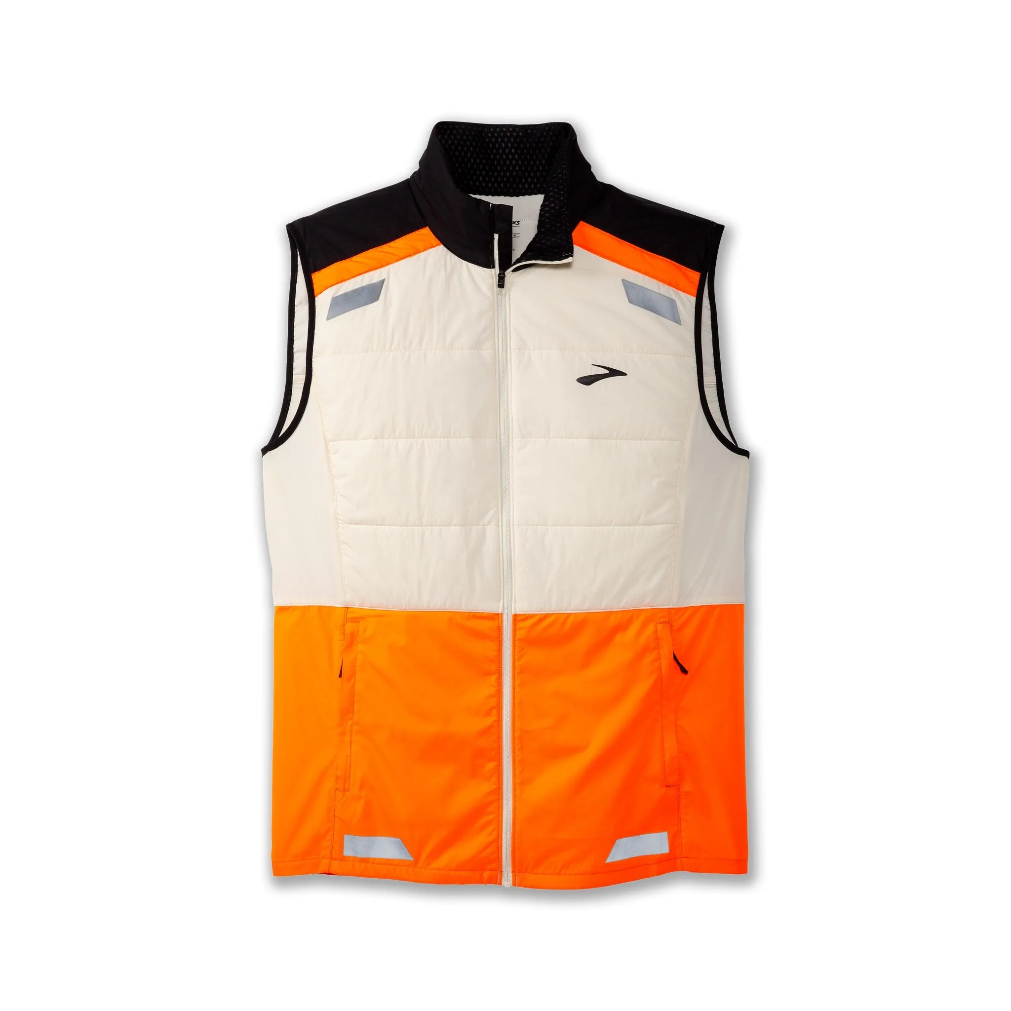 Veste isolée visible Brooks Run - Écru/Fluoro Flash/Noir - HOMME (211518) Brooks