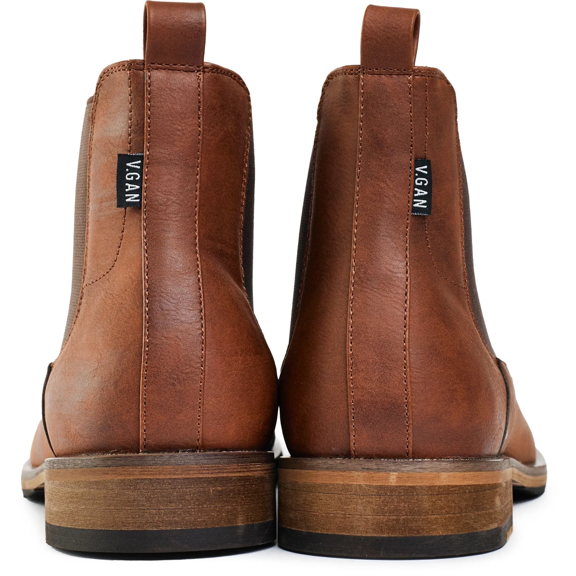 Bottes Chelsea en similicuir végan pour hommes Cardamom | Marron