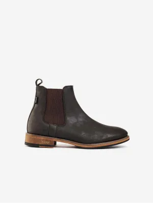 Bottes Chelsea en simili-cuir végan pour hommes Cardamom | Marron foncé