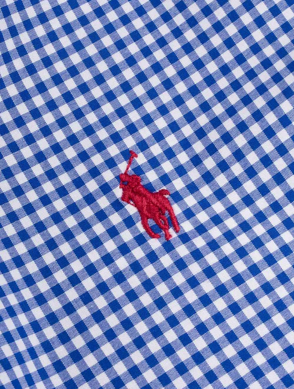 Chemise à carreaux bleue