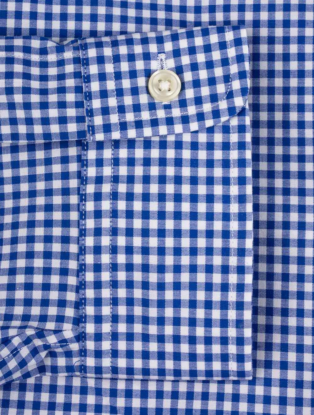 Chemise à carreaux bleue