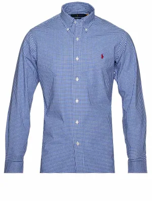 Chemise à carreaux bleue
