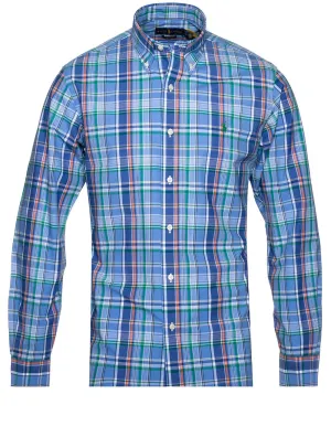 Chemise à carreaux à boutons multiples