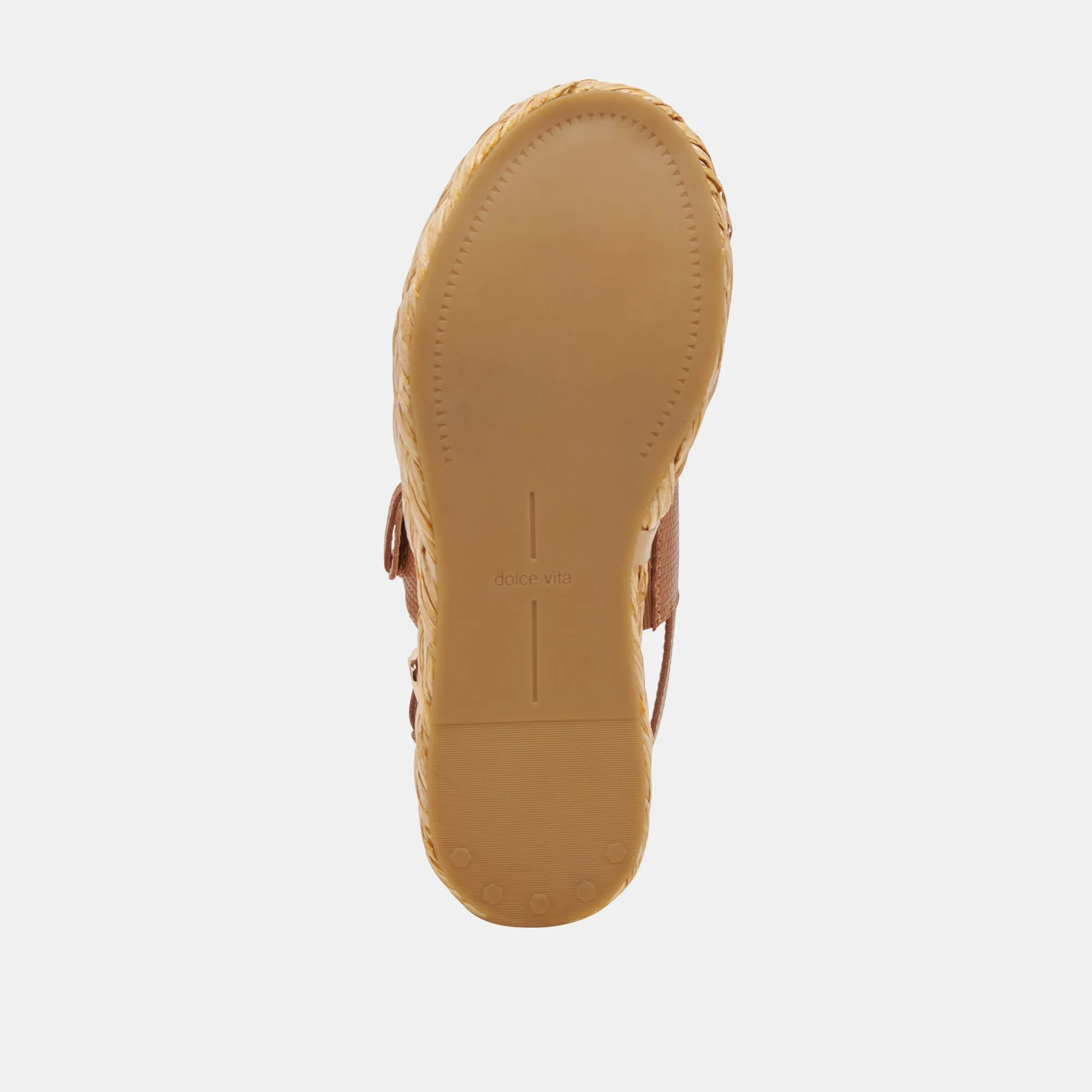 SANDALES CHERA CUIR ESTAMPÉ CAMEL
