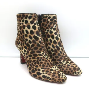 Christian Louboutin Bottines So Eleonor en Poil de Veau Imprimé Léopard Taille 36.5