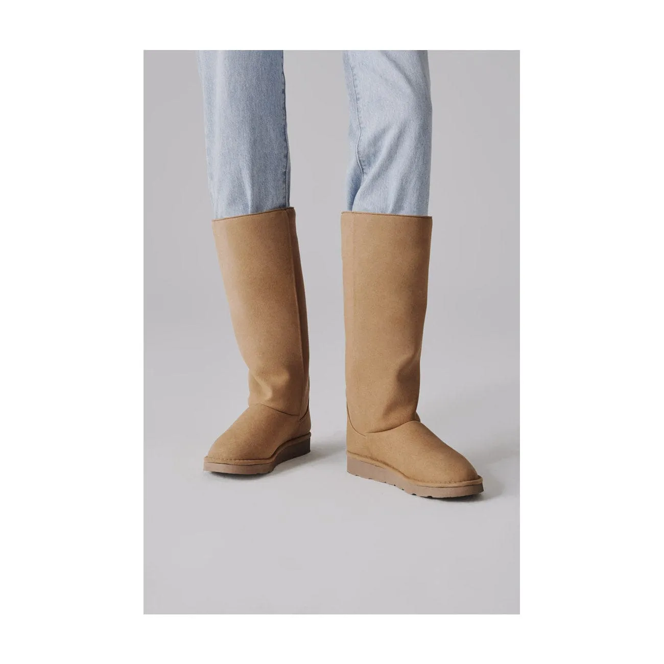 Bottes longues classiques unisexes en simili-fourrure végane | Plusieurs couleurs