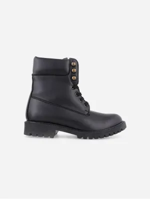Bottes unisexes vegan en cuir nappa Claudia & Claudio | Noir