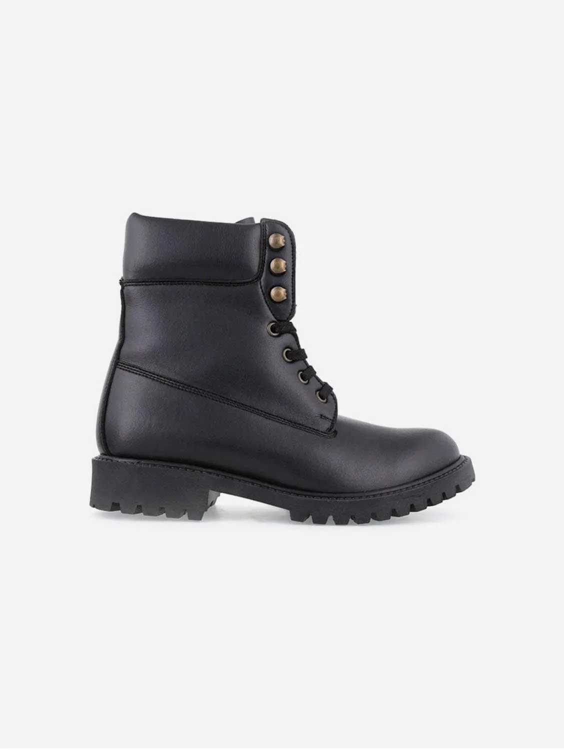 Bottes unisexes vegan en cuir nappa Claudia & Claudio | Noir