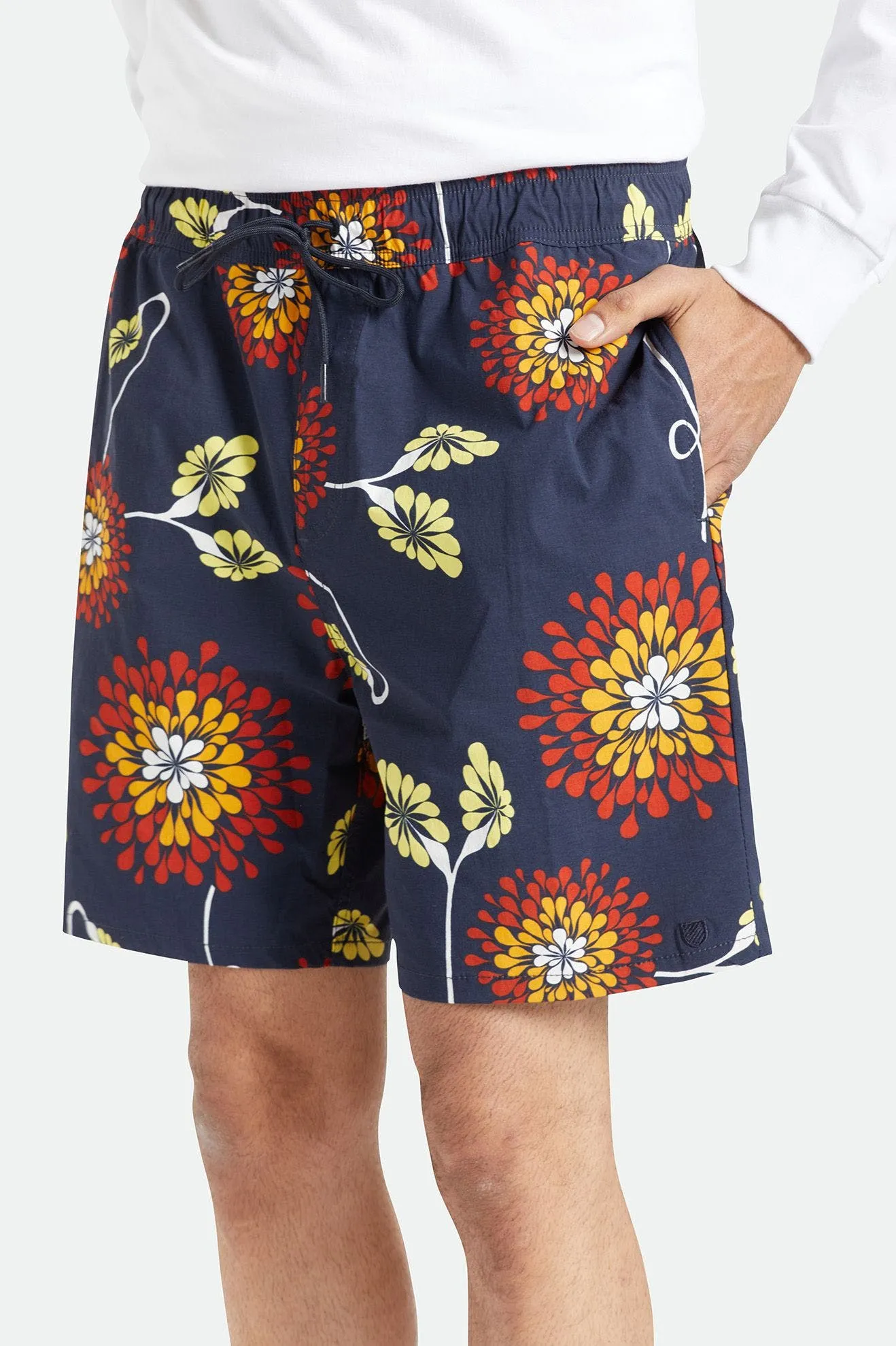 Vêtements Brixton Homme Short Voyage - Floral Navy Jardin